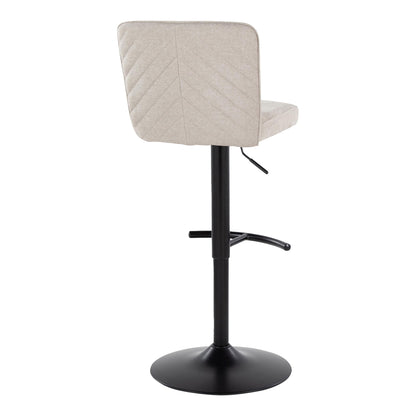 Henry - Contemporary Adjustable Barstool &amp; Swivel With Rounded T Footrest (Set of 2)