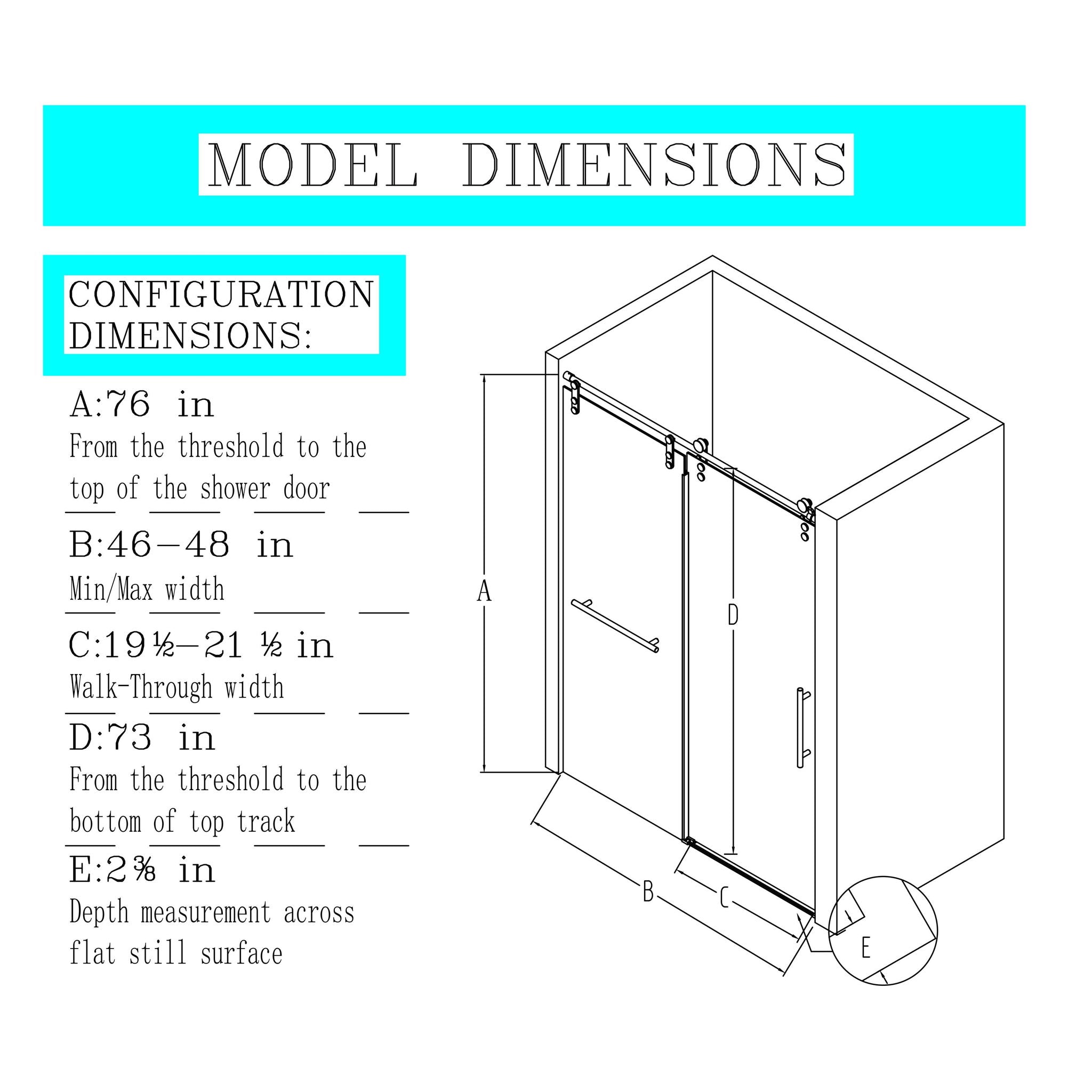 Frameless Single Sliding Shower Doors With Towel Rail &amp; Handle