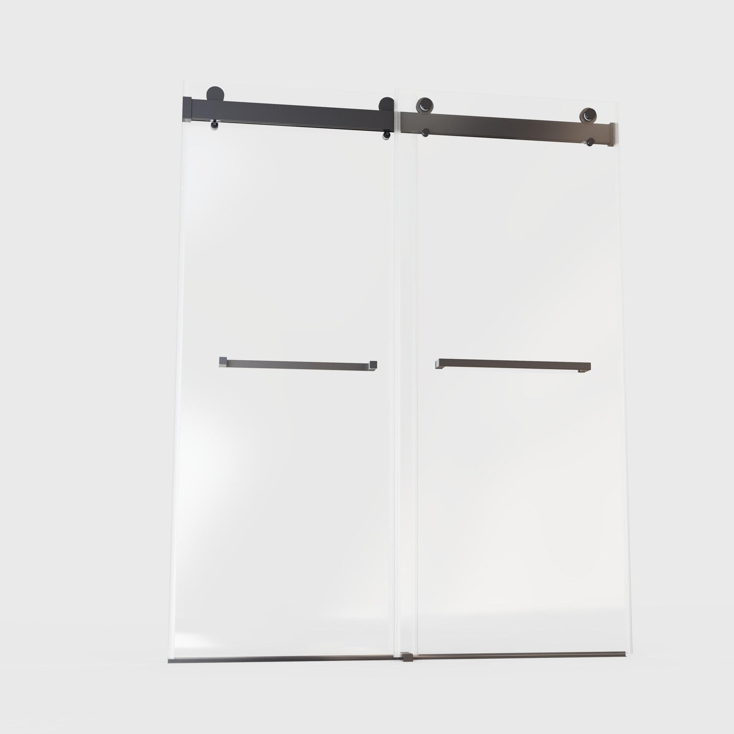 Frameless Double Sliding Soft-Close Shower Door, 3 / 8&quot; (10Mm) Thick SGCC Tempered Glass Door, Matte