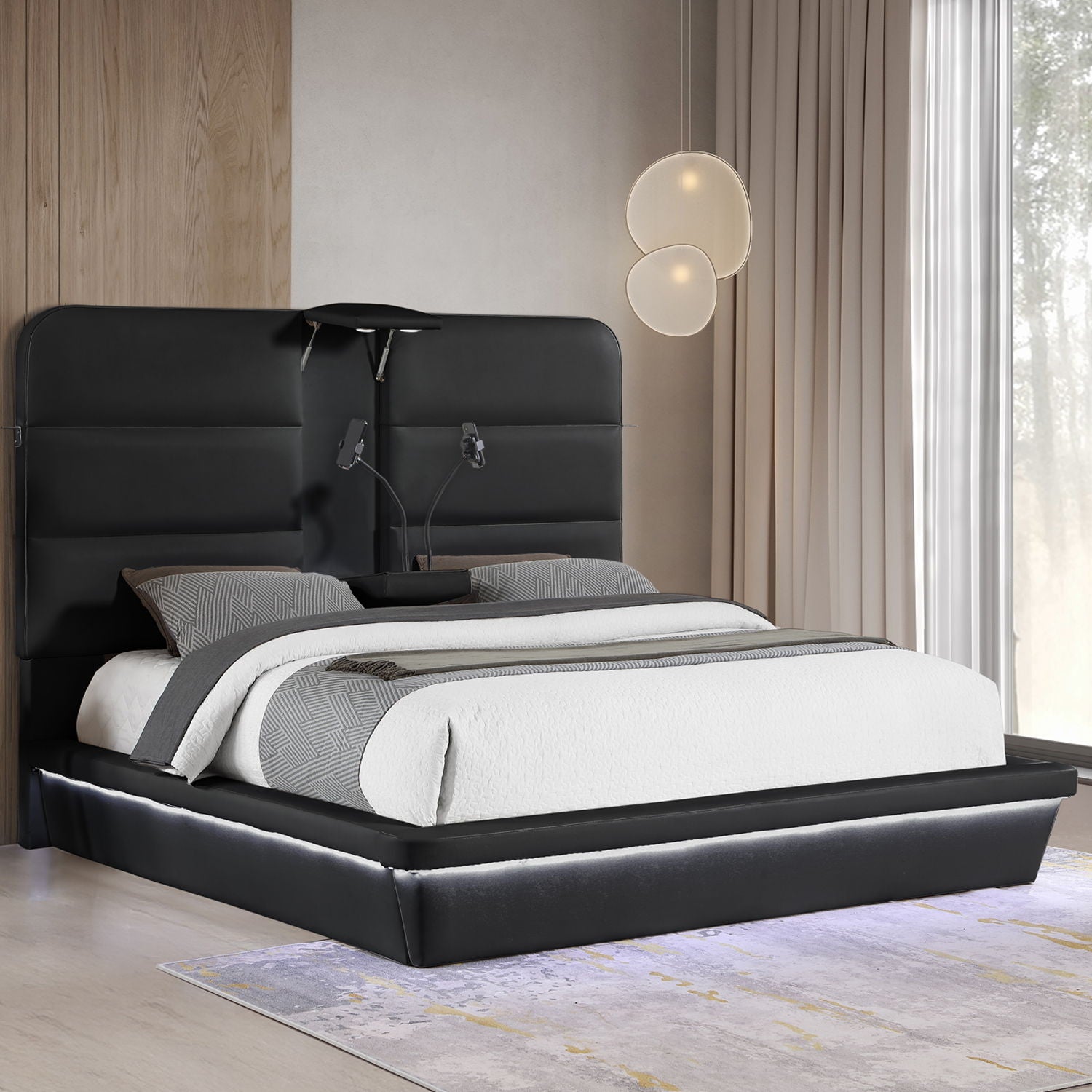 Futura - Upholstered Bed With Tall Headboard