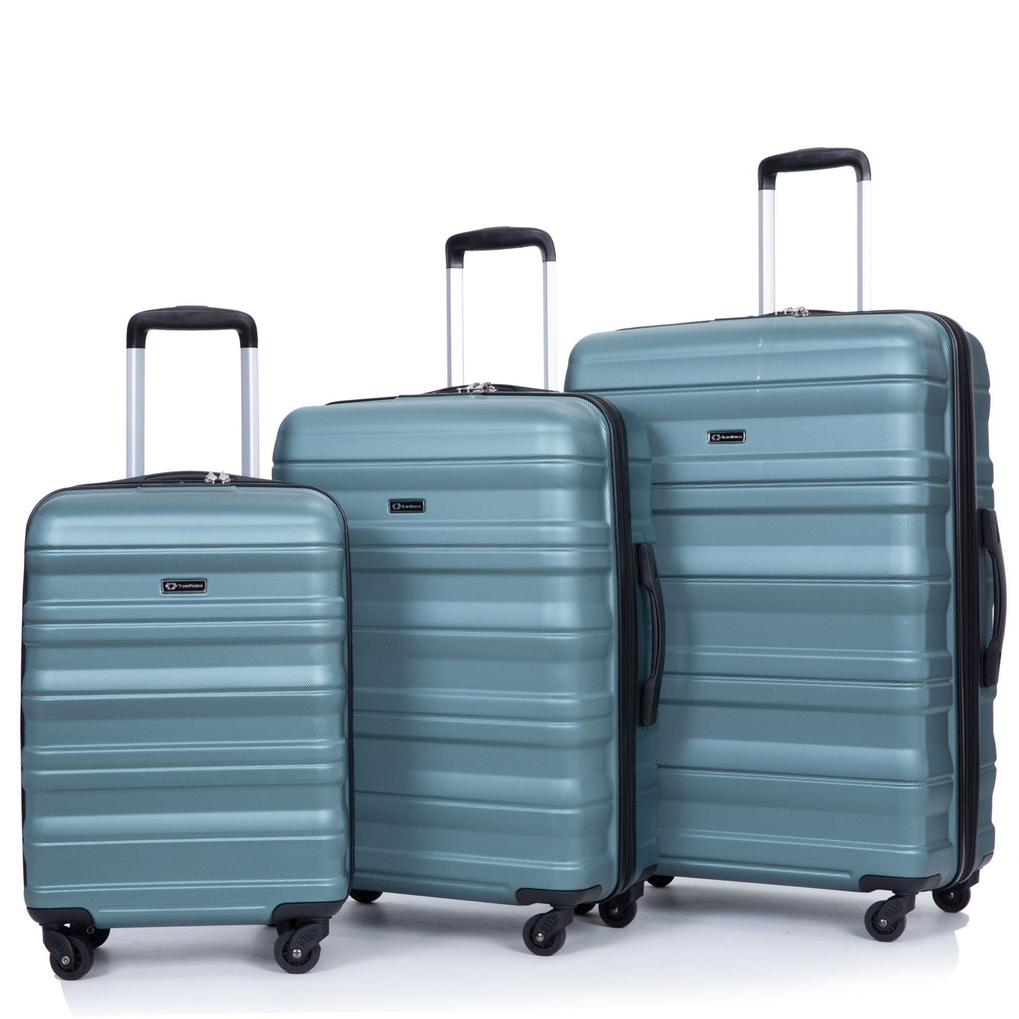 Expandable 3 Piece Luggage Sets Lightweight &amp; Durable Suitcase, Spinner Wheels, Tsa Lock