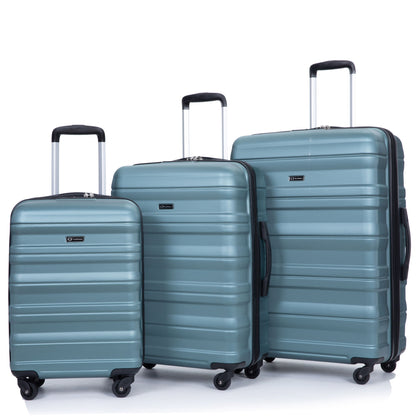 Expandable 3 Piece Luggage Sets Lightweight &amp; Durable Suitcase, Spinner Wheels, Tsa Lock