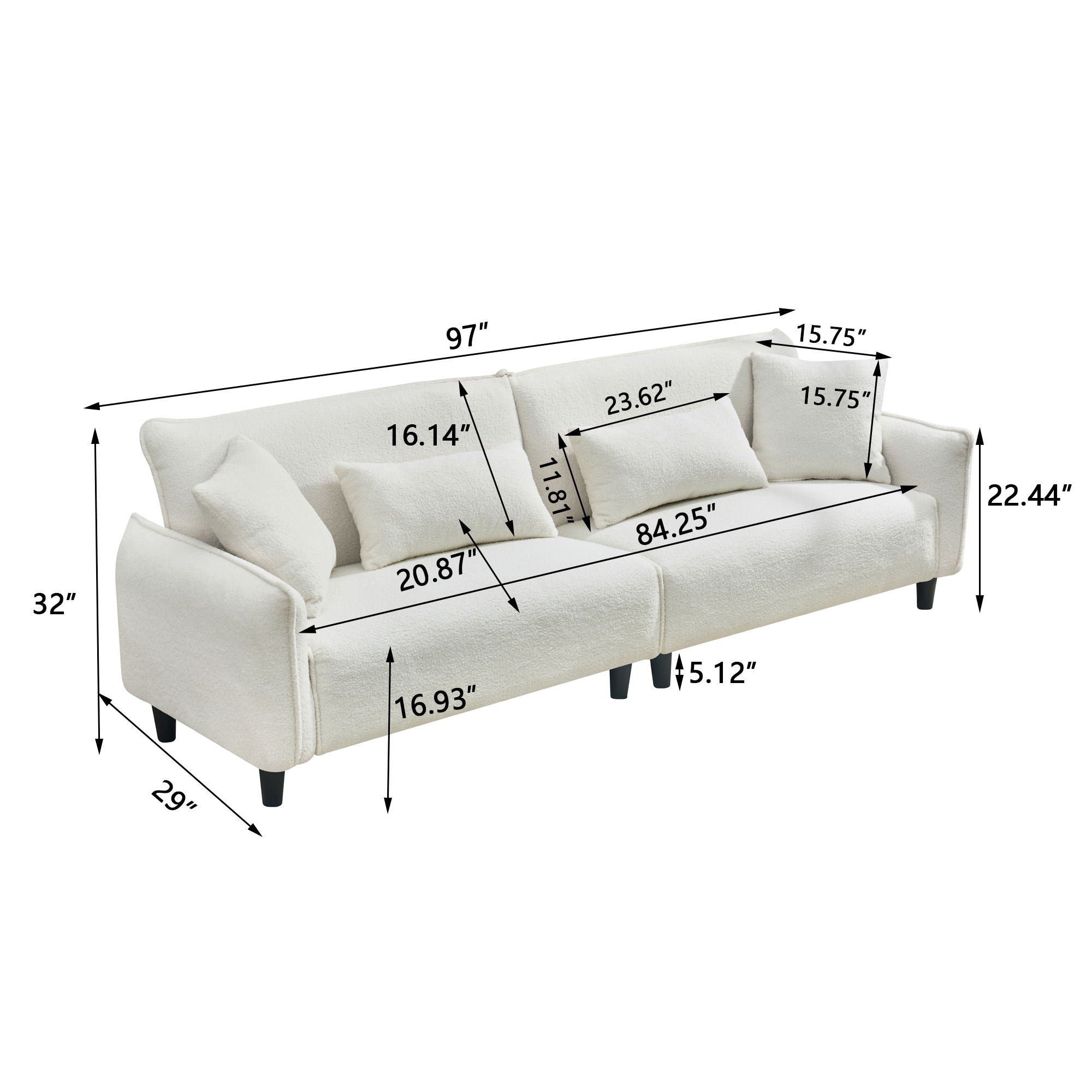 Teddy Velvet Sofa, Soft &amp; Comfortable