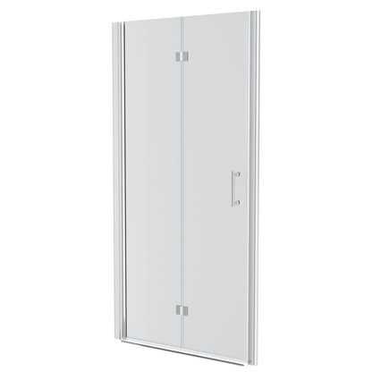 Fold Frameless Shower Door With Tempered Glass