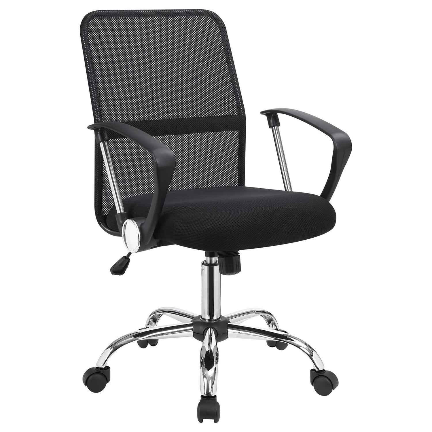 Swivel Office Chair With Base Adjustable Height - Black