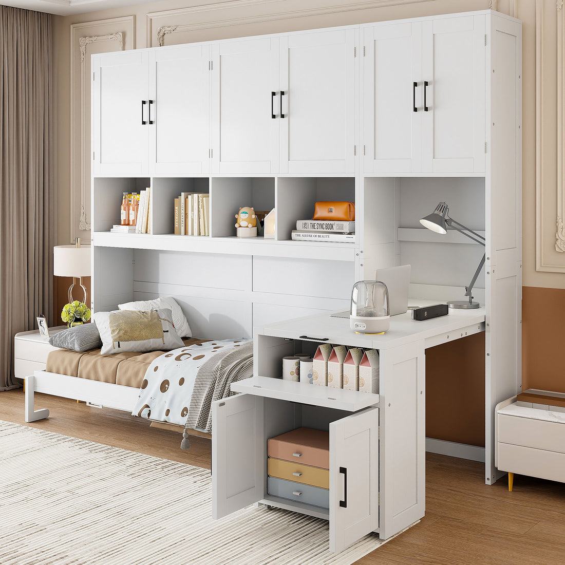 Murphy Wall Bed With Closet, Drawers &amp; Desk