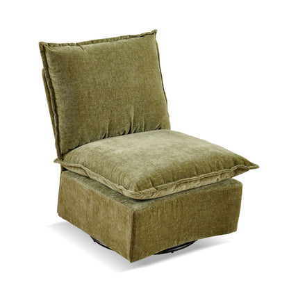 Detachable Chenille Single 360 Swivel Rocking Rocker, 360 Swivel Sofa Chair &amp; Single Sofa Lounge, Comfortable Seating For Living Room &amp; Bedroom Sofa 1 Piece