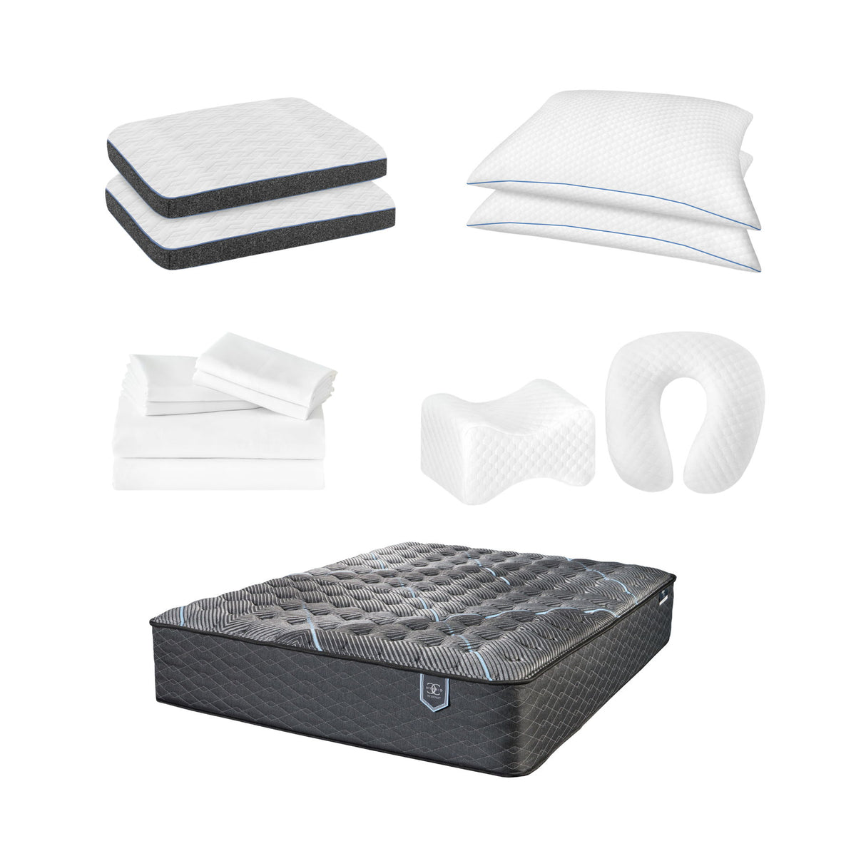 Comfort Care - Hybrid Restful Nights Plush Mattress With 12 Piece Comfort Bedding Pack