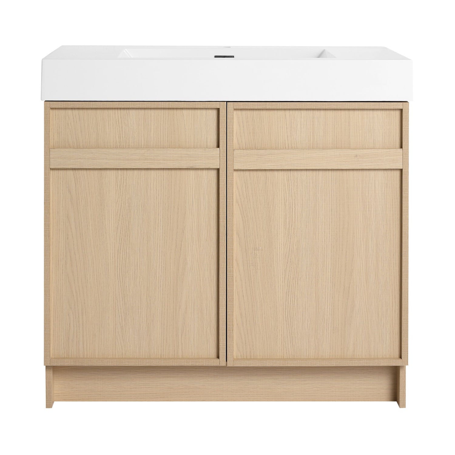 Freestanding Bathroom Vanity With Resin Sink &amp; Soft Close Cabinet Doors
