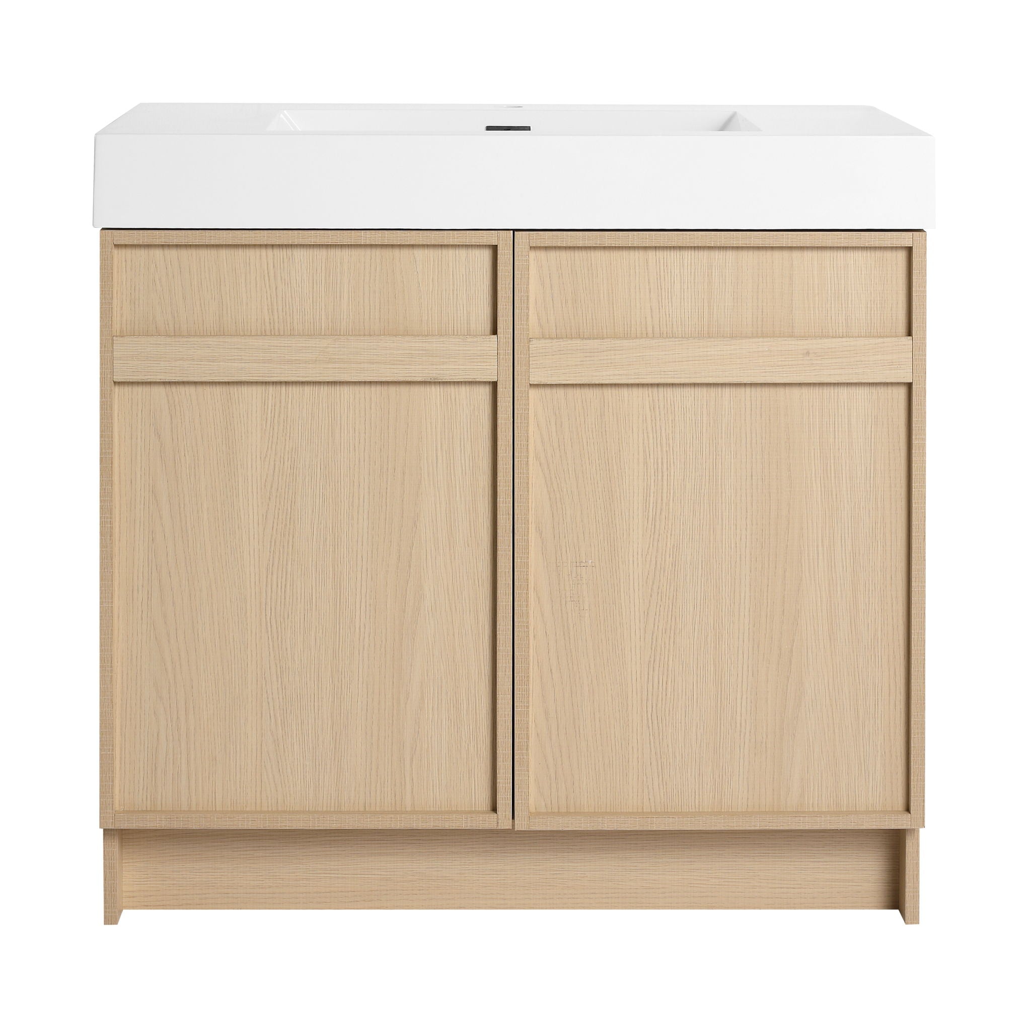 Freestanding Bathroom Vanity With Resin Sink &amp; Soft Close Cabinet Doors
