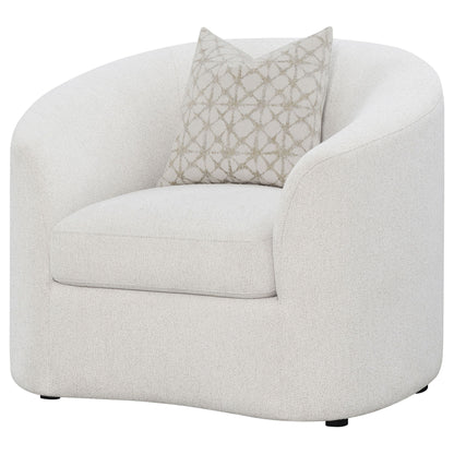 Rory - Sloped Arms Chair With Pillow - White