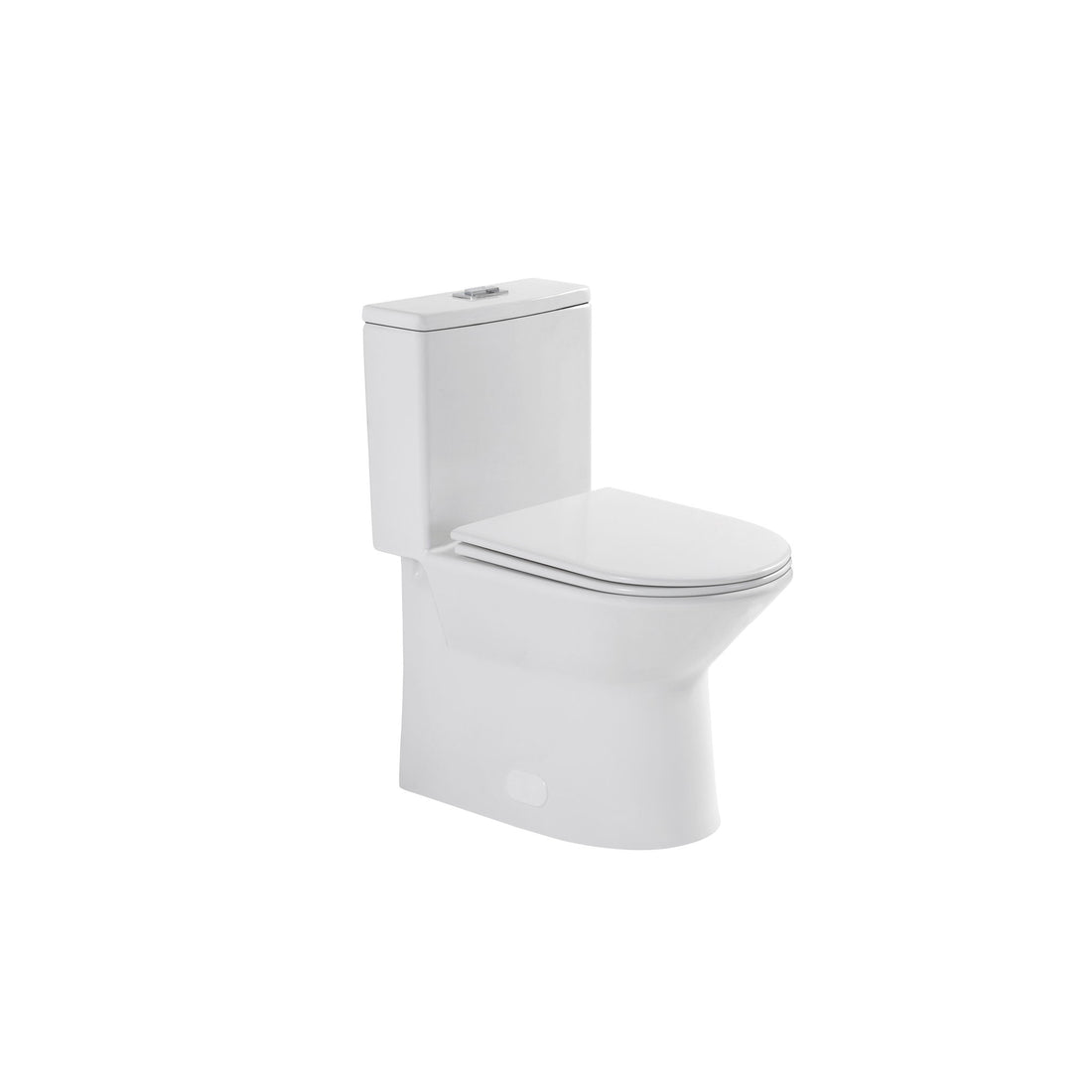 1 Piece Toilet With Dual Flush &amp; Rimless Bowl - Glossy White