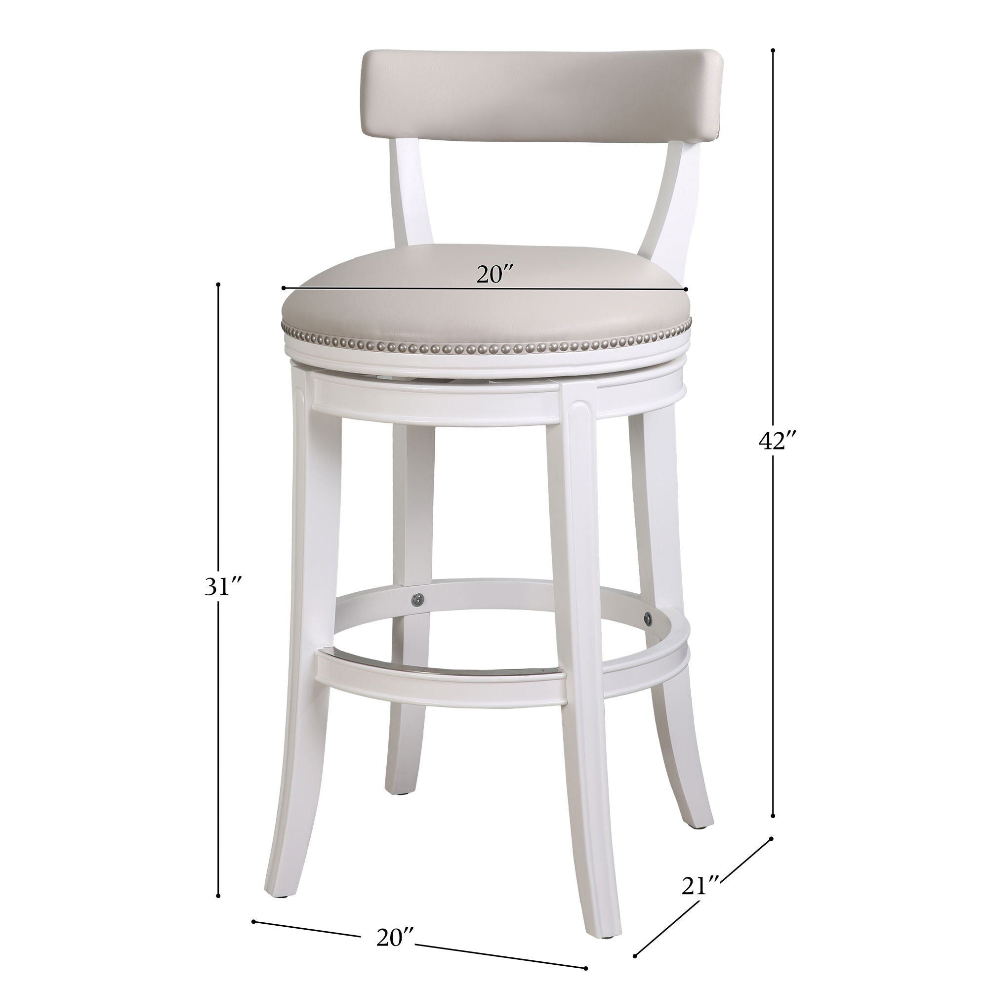 Stool &amp; Upholstered Seat And Back