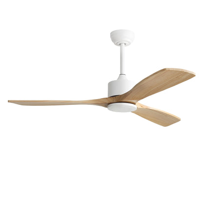 42" Ceiling Fan With No Light, Reversible DC Motor, 2 Downrods (12.5Cm / 25Cm) For Bedroom &amp; Living Room - White