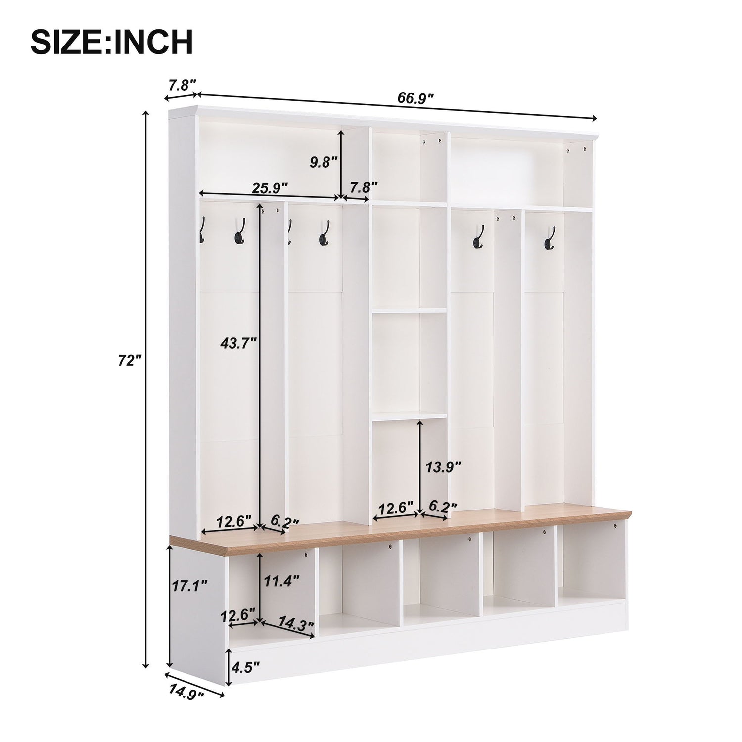 Minimalist Shoe Cabinet With Cube Storage &amp; Shelves