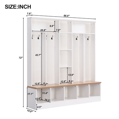 Minimalist Shoe Cabinet With Cube Storage &amp; Shelves