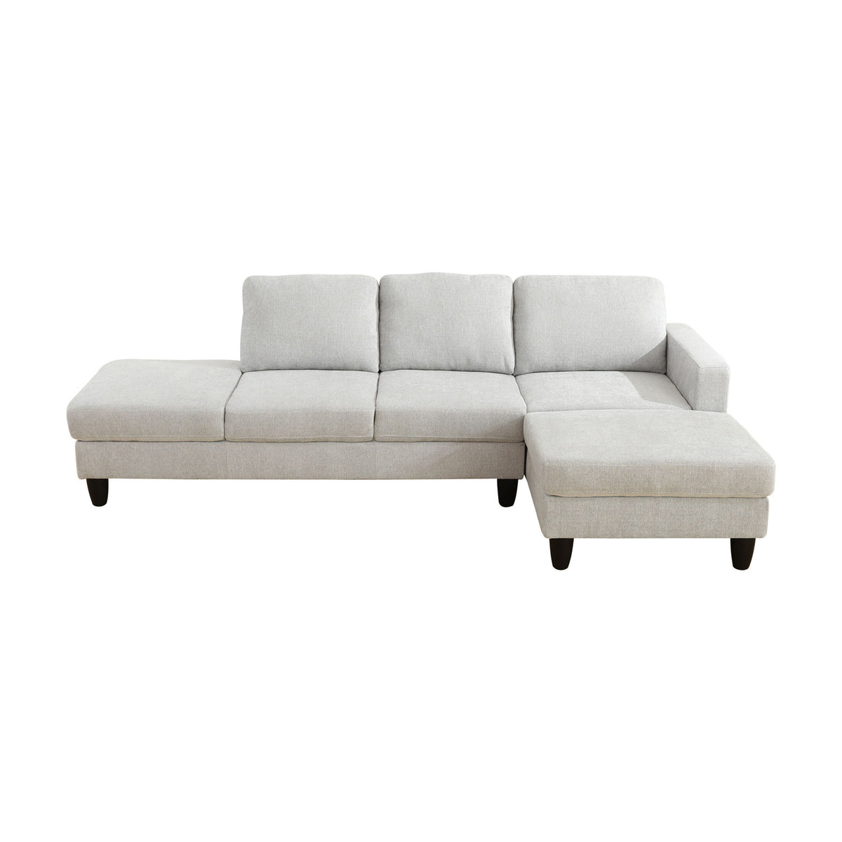 L - Shaped Sectional Sofa With Chaise &amp; Ottoman