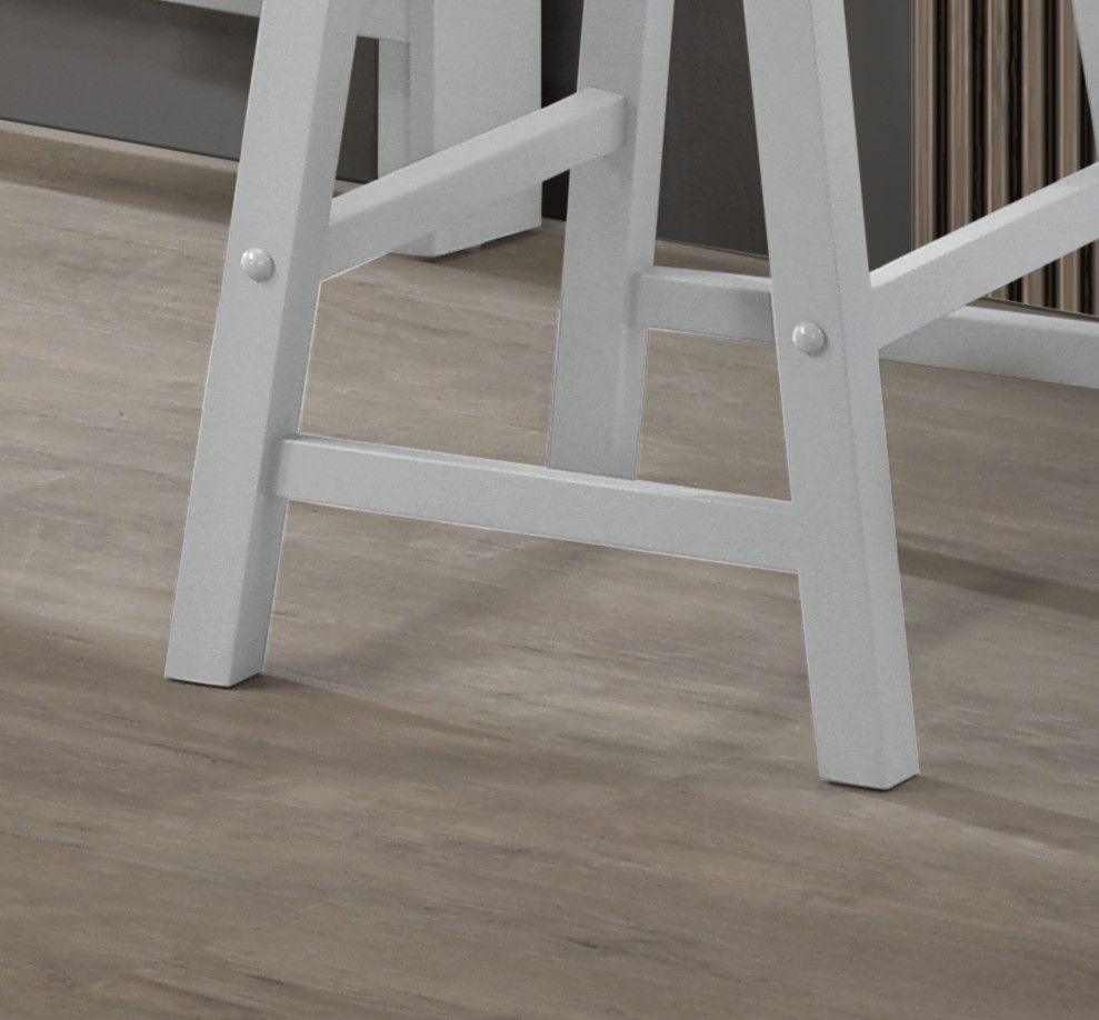 Alonzo - 17.5&quot; Backless Ergonomic Counter Height Stool (Set of 2)