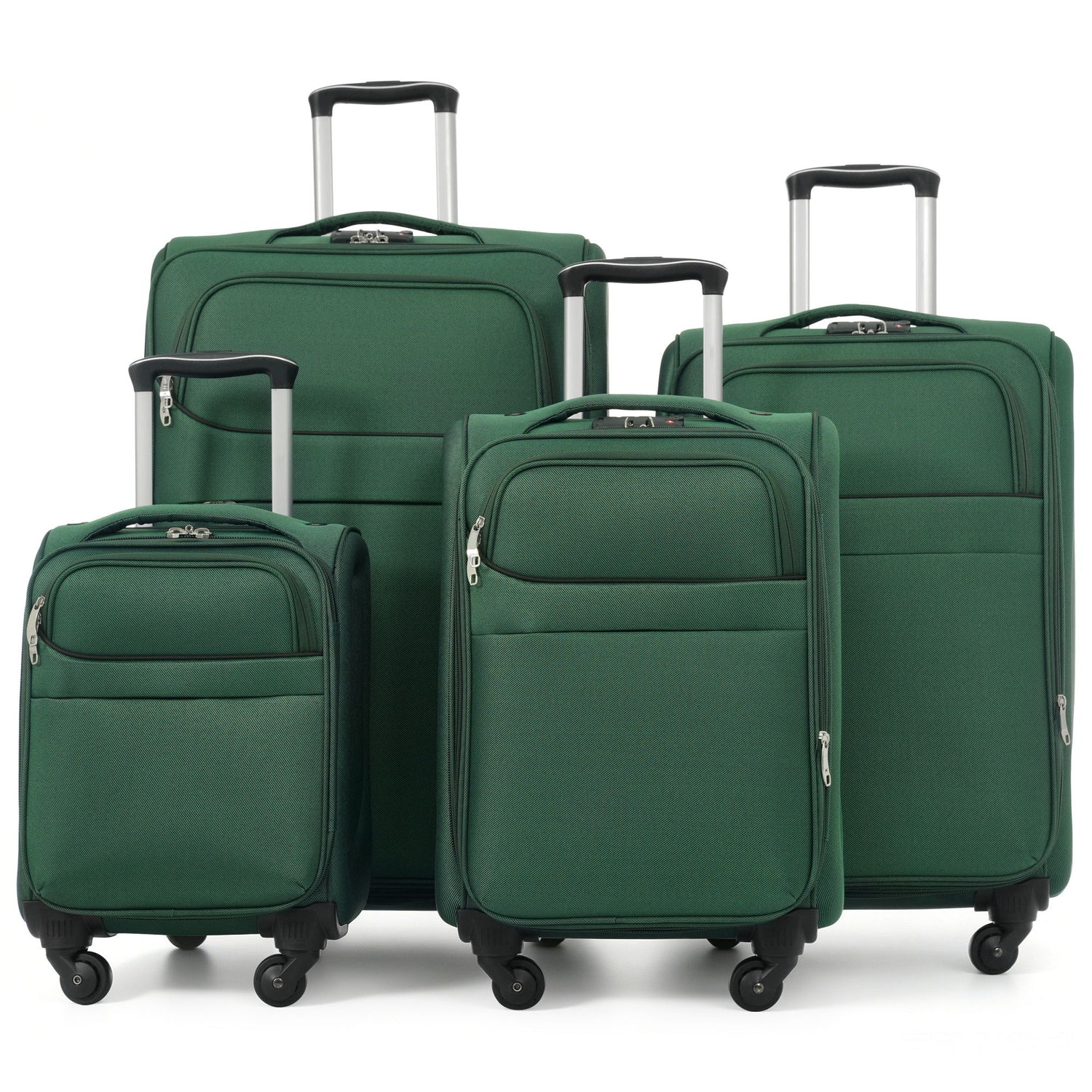 Softside Luggage 4 Piece Set With Expandable Spinner Wheels
