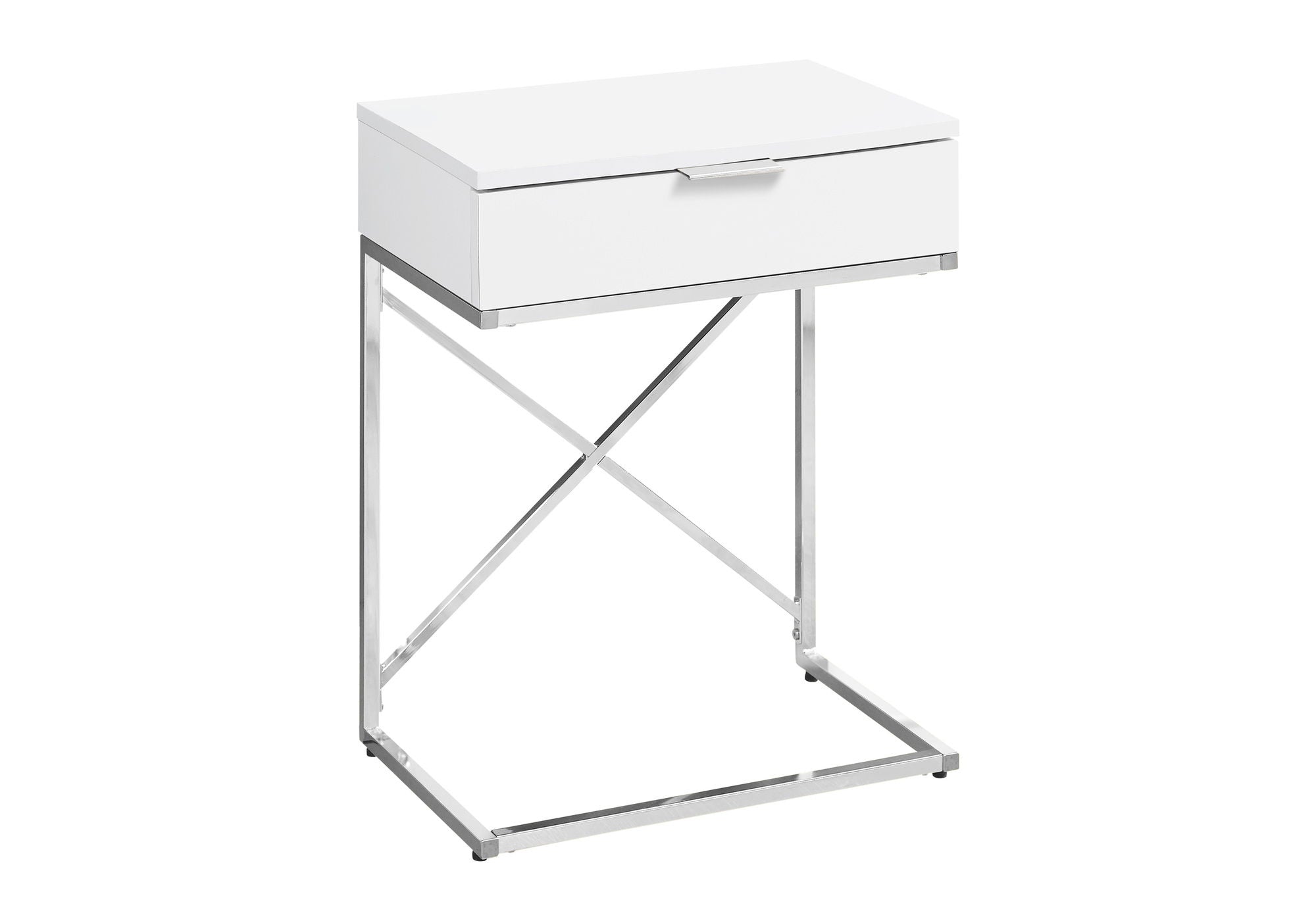 Accent Side Table, Storage Drawer, Spacious Tabletop, Contemporary &amp; Modern