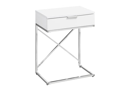 Accent Side Table, Storage Drawer, Spacious Tabletop, Contemporary &amp; Modern