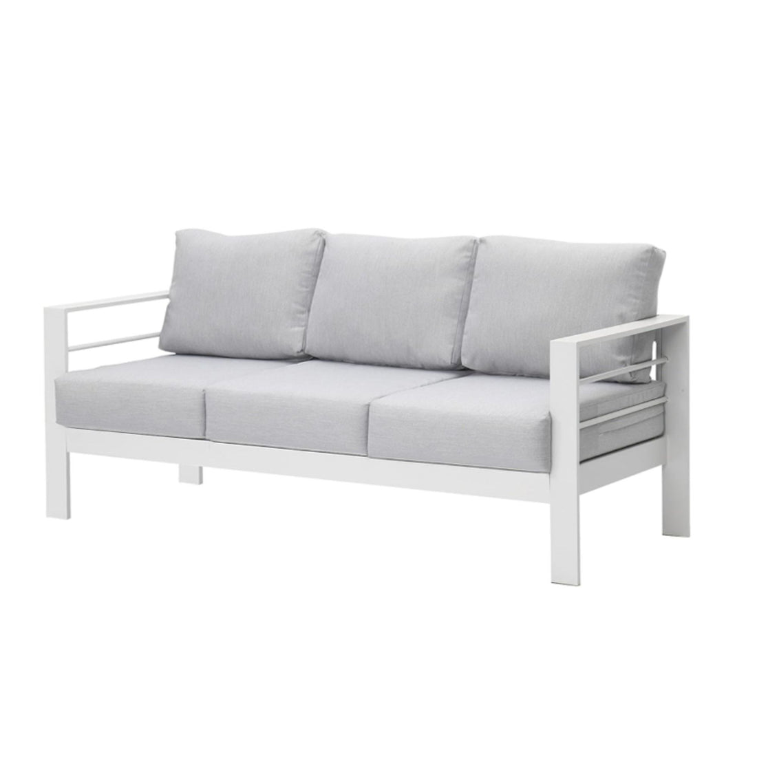 All-Weather Patio Sofa &amp; Cushions, 3 Seat Outdoor Couch
