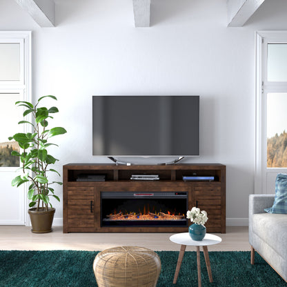 Sausalito - Electric Fireplace TV Stand Console For TVs Up To 95&quot; - Whiskey