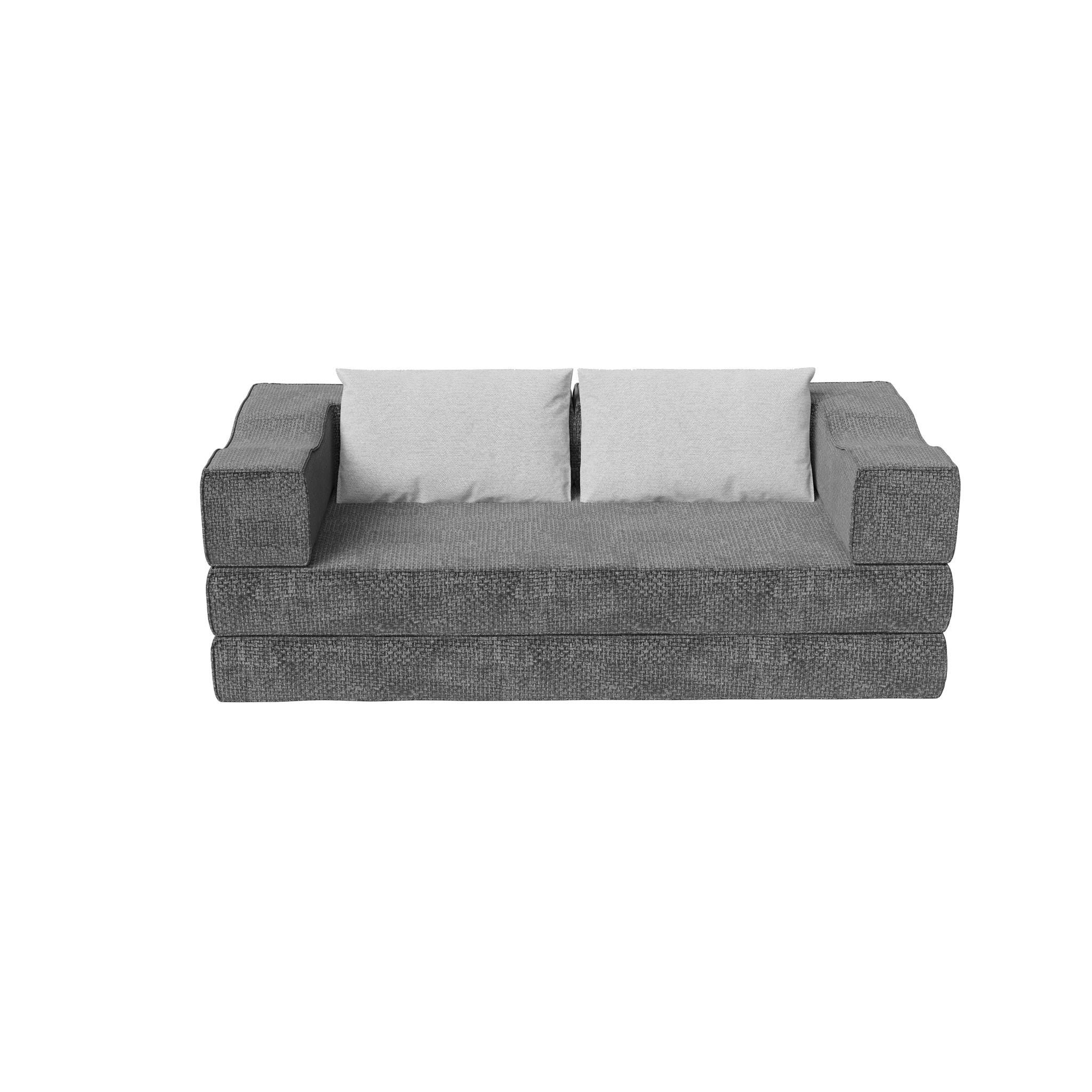 3 Seat Folding Floor Couch &amp; King Size Bed Mattress