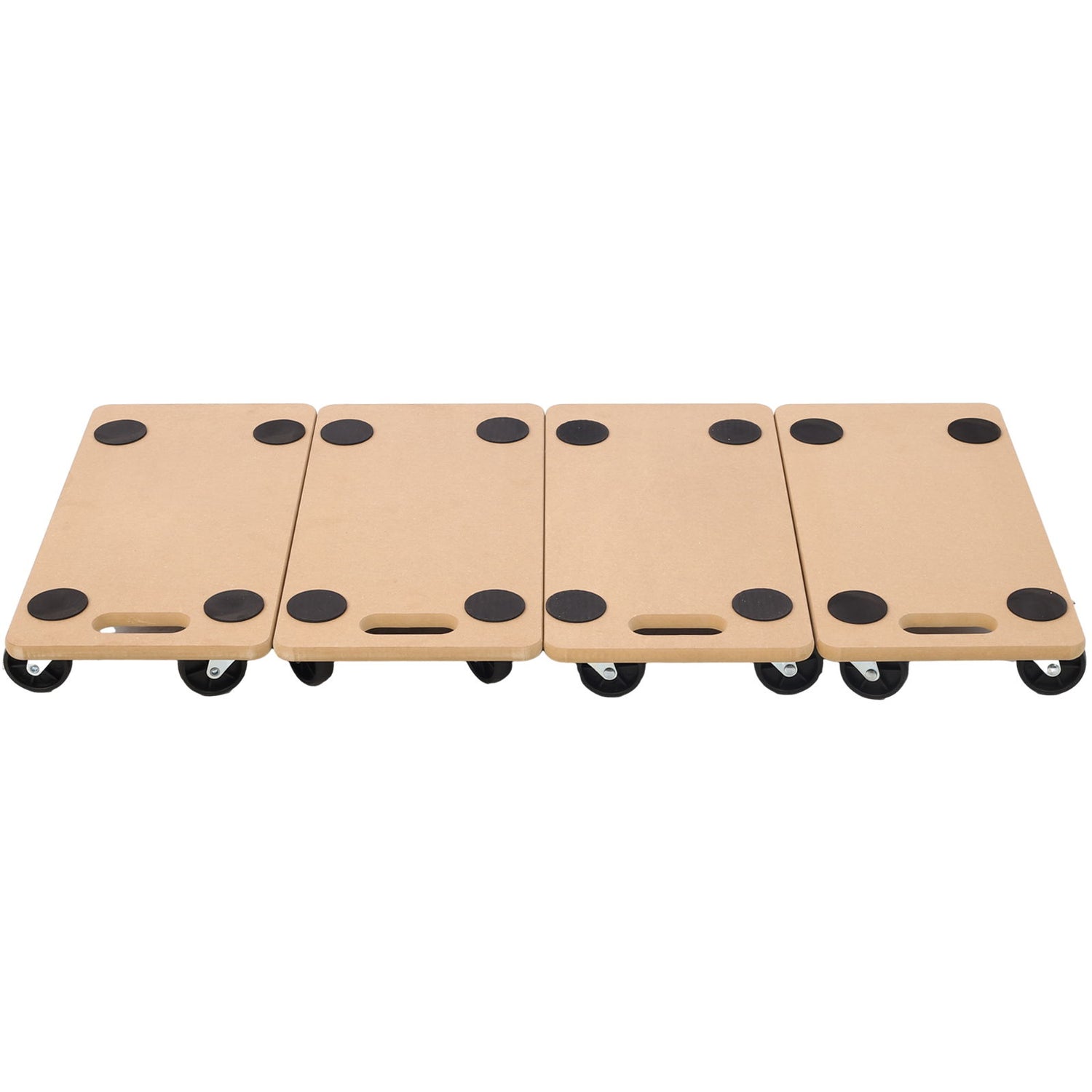 Furniture Moving Dolly, Heavy Duty Wood Rolling Mover With Wheels For Piano Couch Fridge Heavy Items, Securely Holds 500 Lbs (Set of 4) - Natural