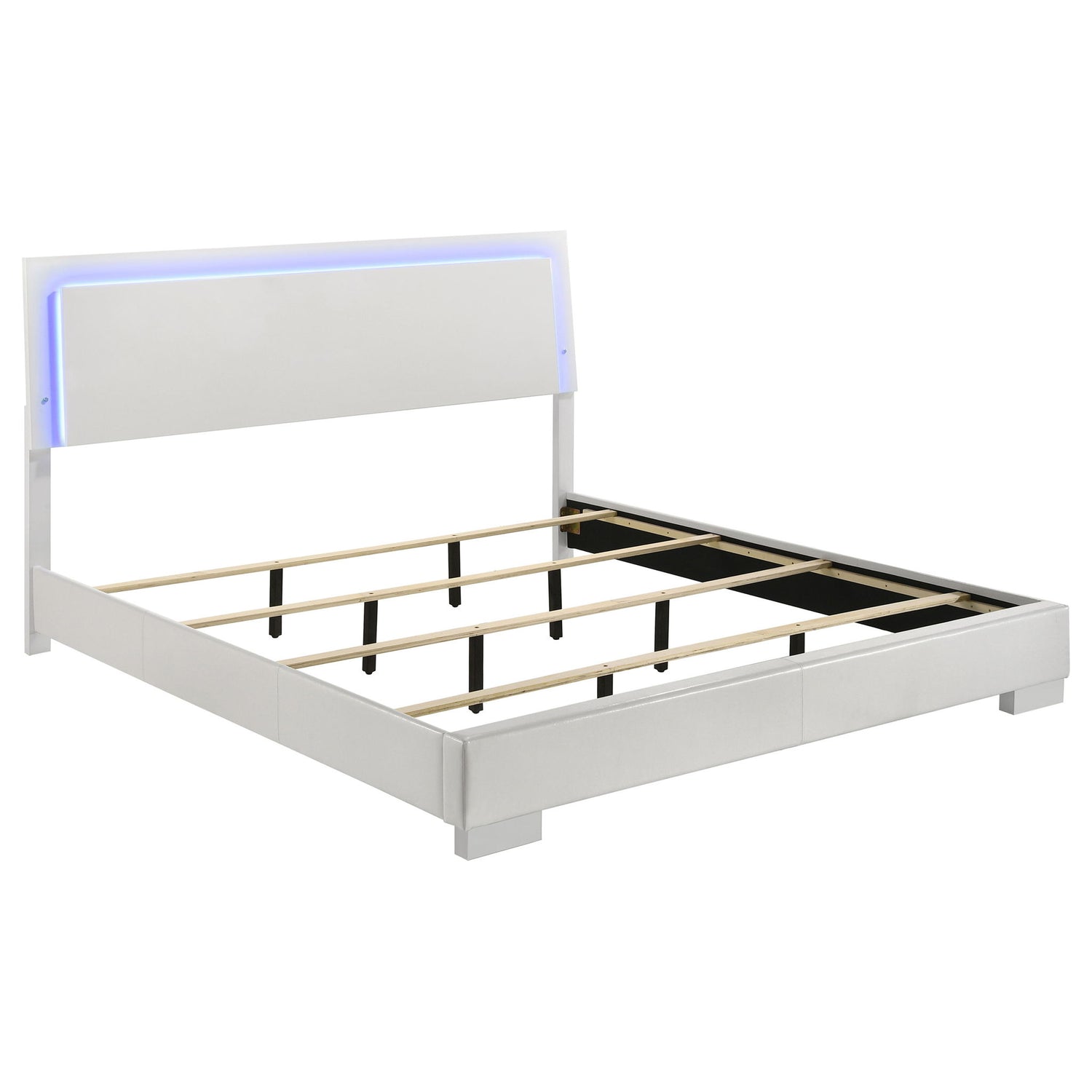 Strick &amp; Bolton - High Gloss Panel Bed With LED Lights