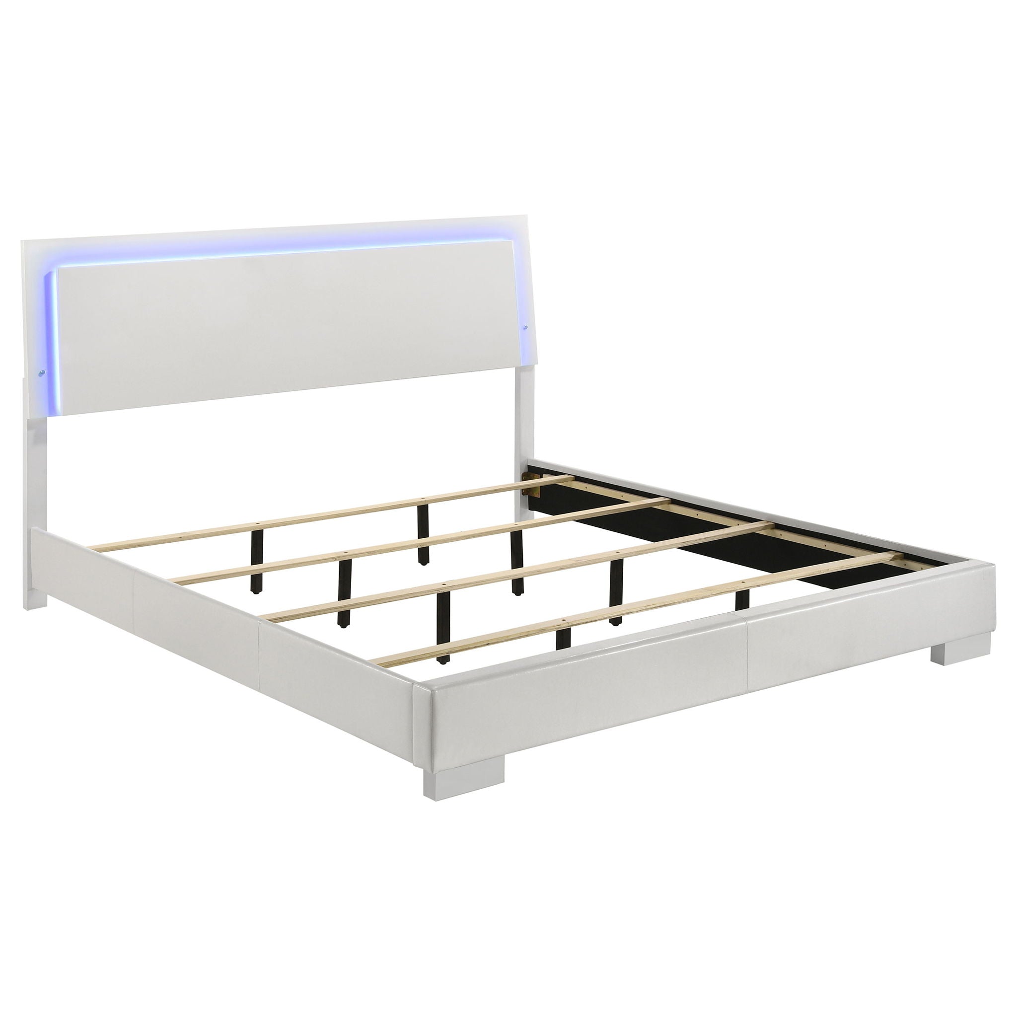 Strick &amp; Bolton - High Gloss Panel Bed With LED Lights