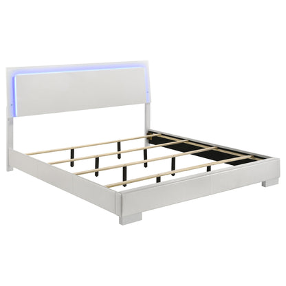 Strick &amp; Bolton - High Gloss Panel Bed With LED Lights