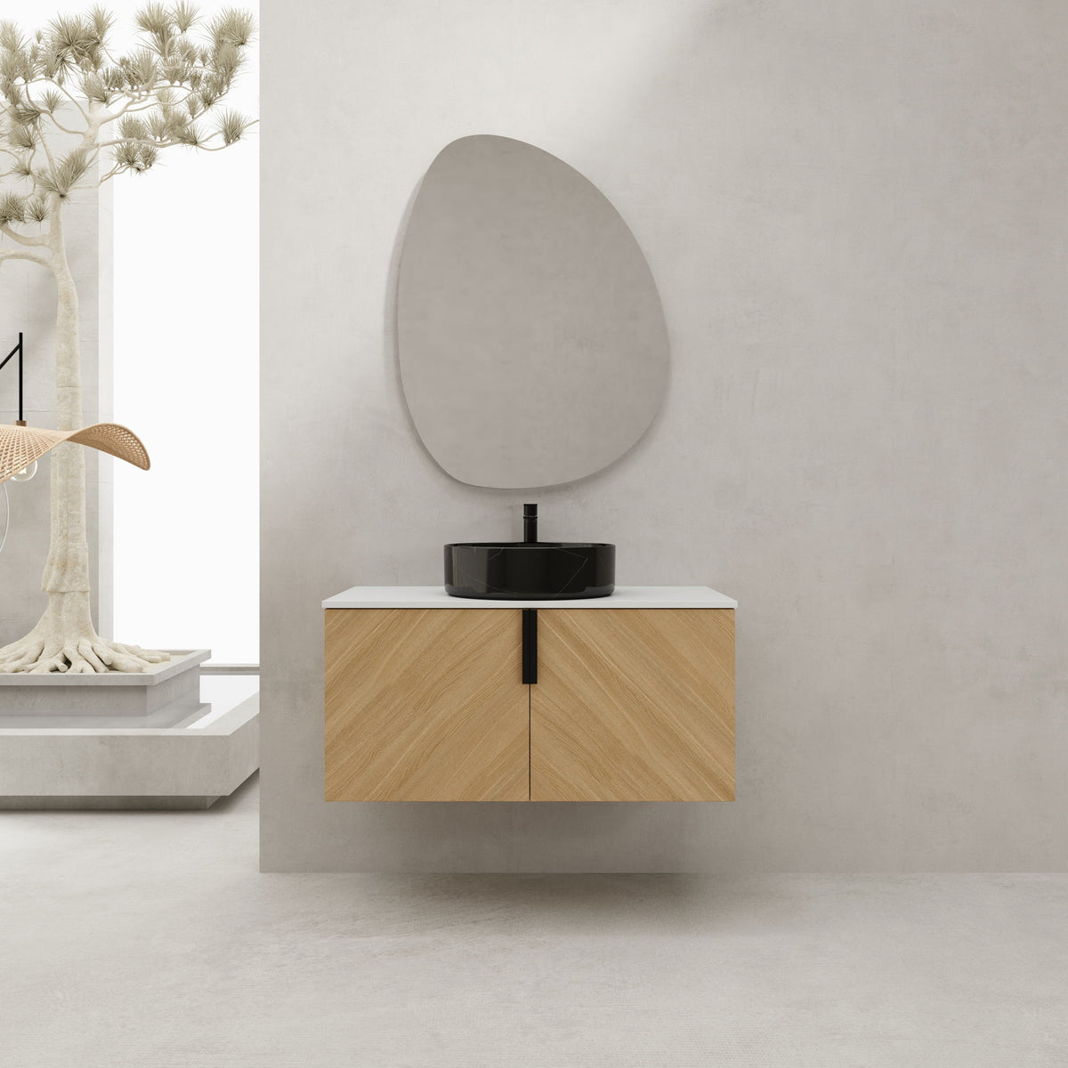 Wall Mounted Bathroom Vanity &amp; Art Sink