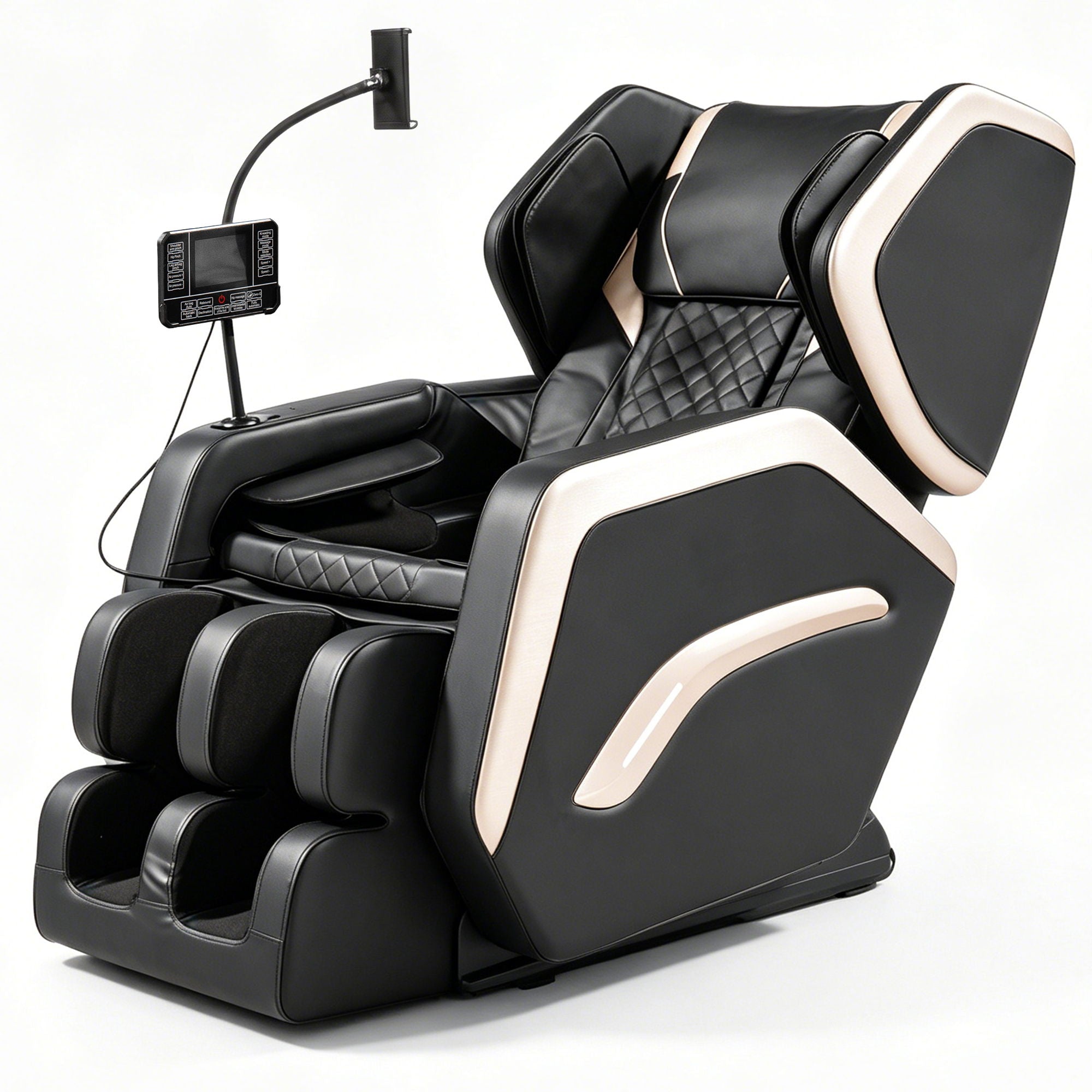Zero Gravity Massage Chair Recliner &amp; 10 Massage Heads And Full Body Air Pressure - Black