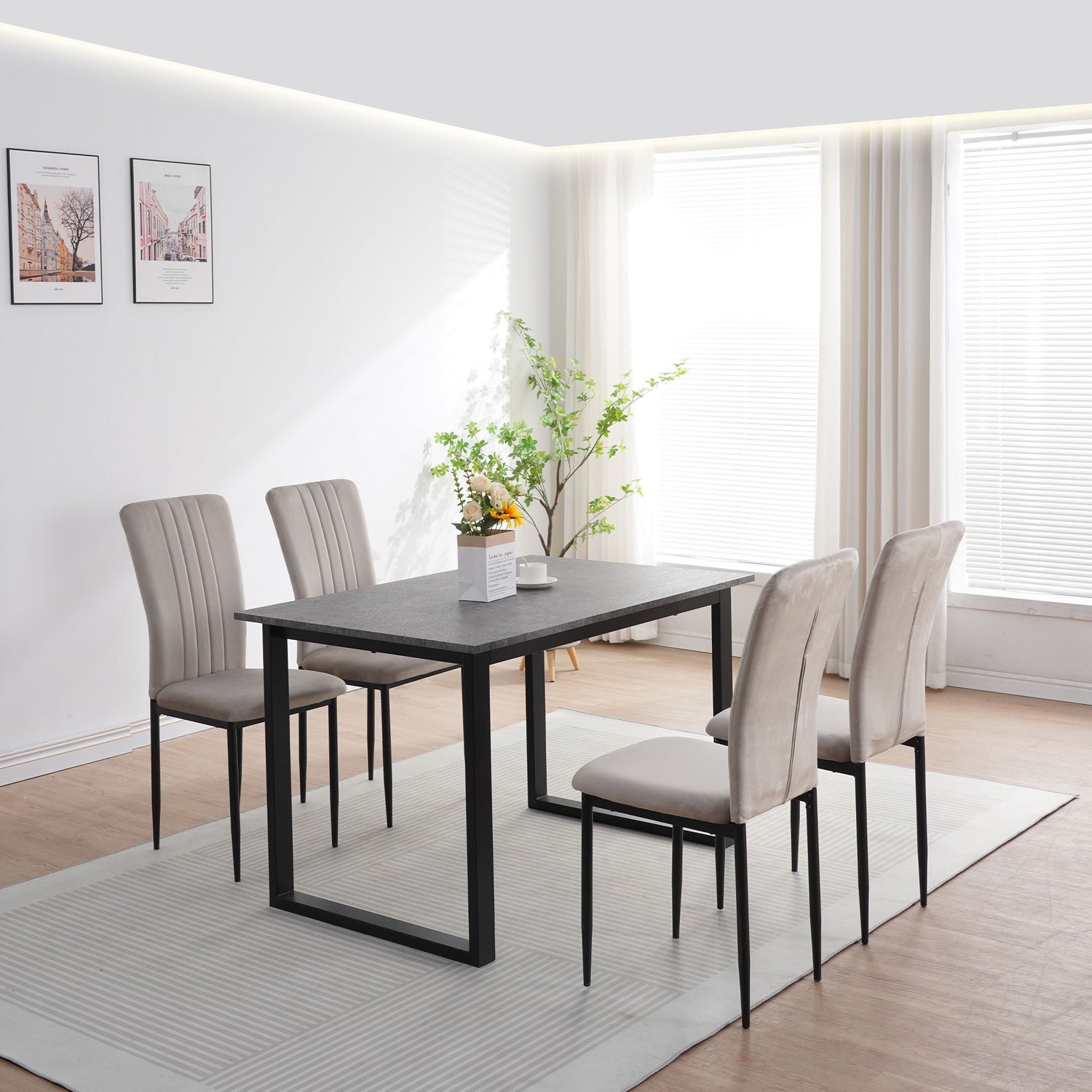 Velvet Dining Chairs For Dining Room (Set of 4)