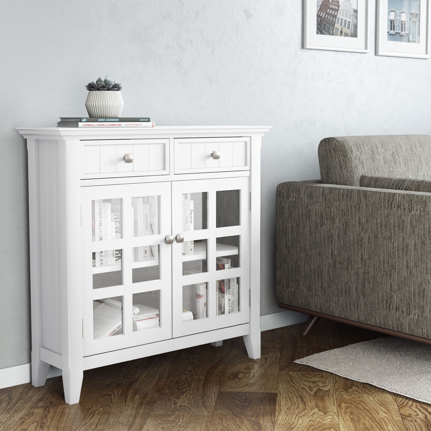 Acadian - Handcrafted Entryway Storage Cabinet