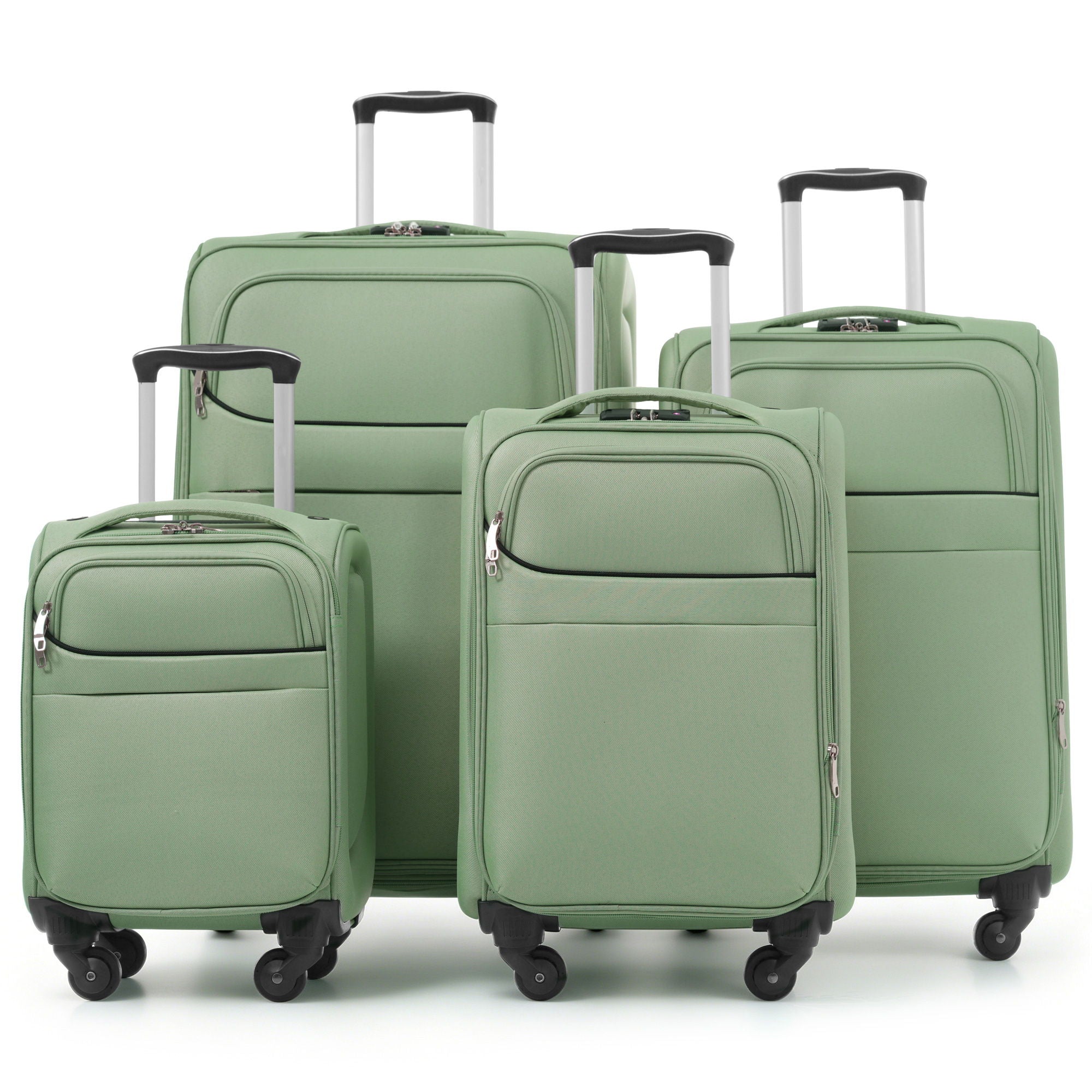 Softside Luggage 4 Piece Set With Expandable Spinner Wheels