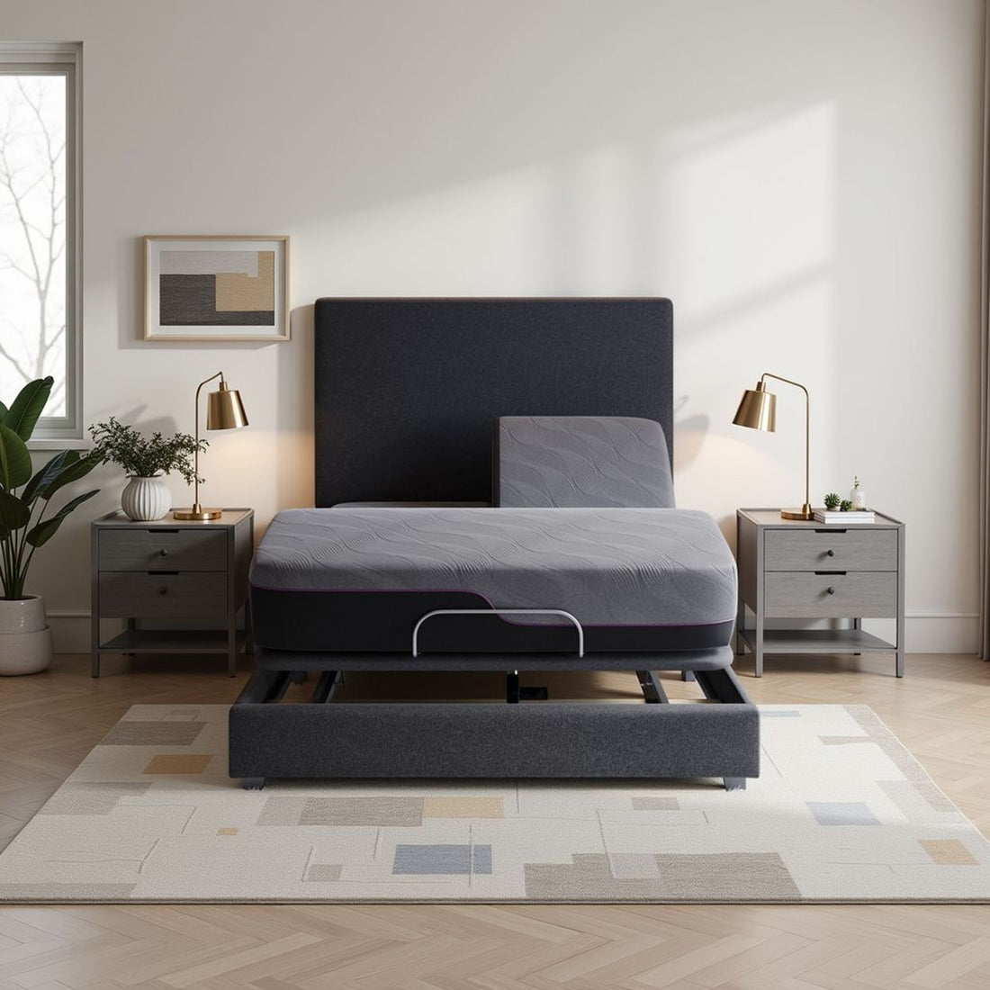 Renew - 11&quot; Queen Size Flex Head Cooling Fast Responding Latex Foam Mattress - Gray