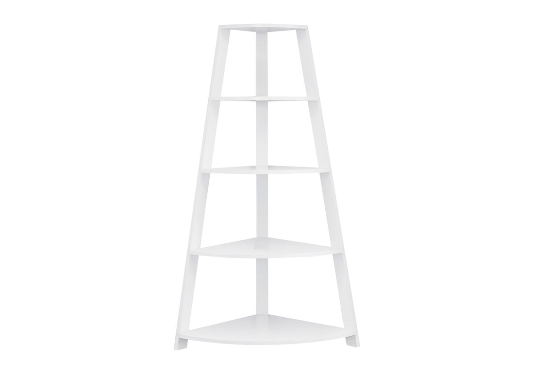 Bookshelf, Bookcase, Etagere, Corner, 4 Tier, Office, Contemporary &amp; Modern