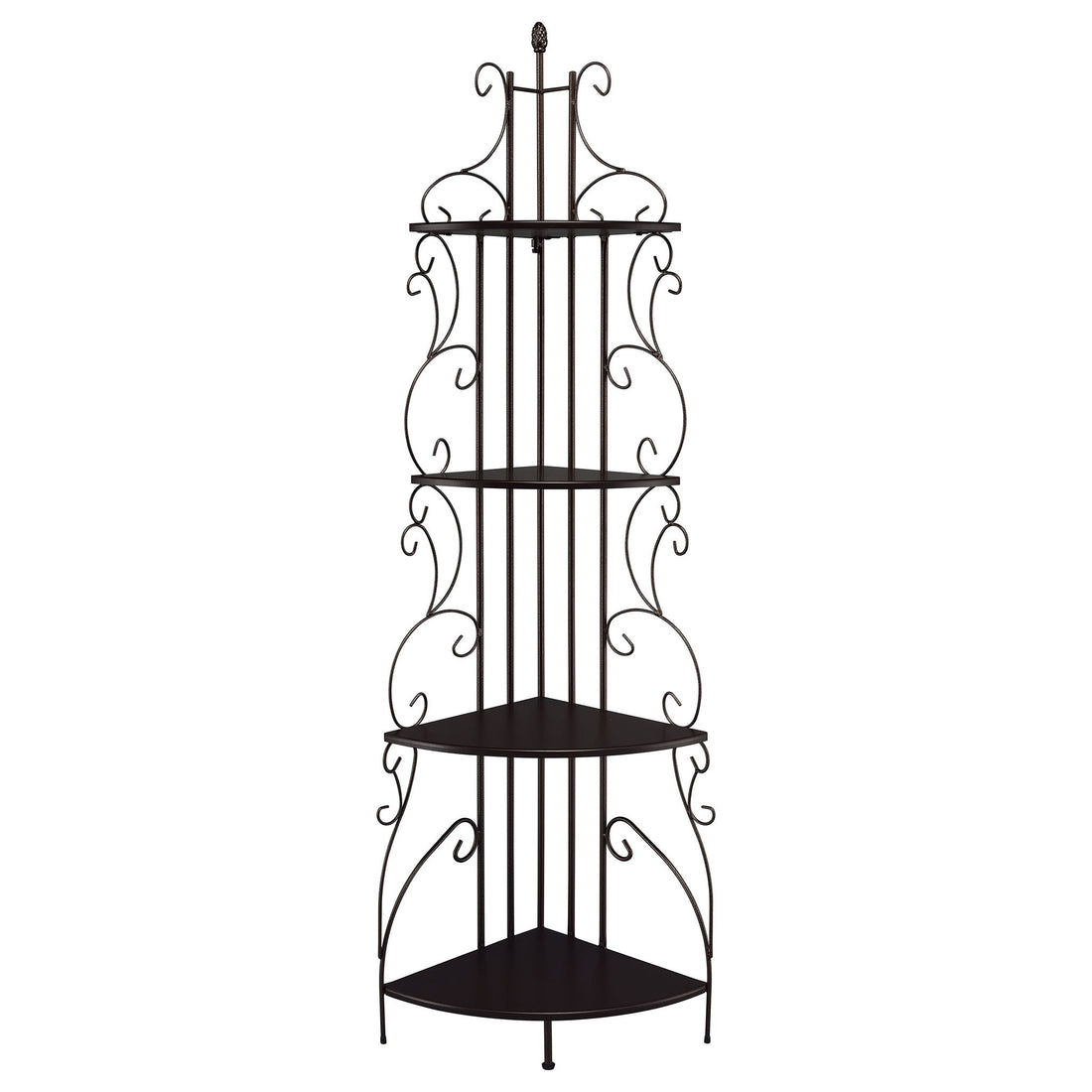 4 Shelf Corner Bookcase - Cappuccino