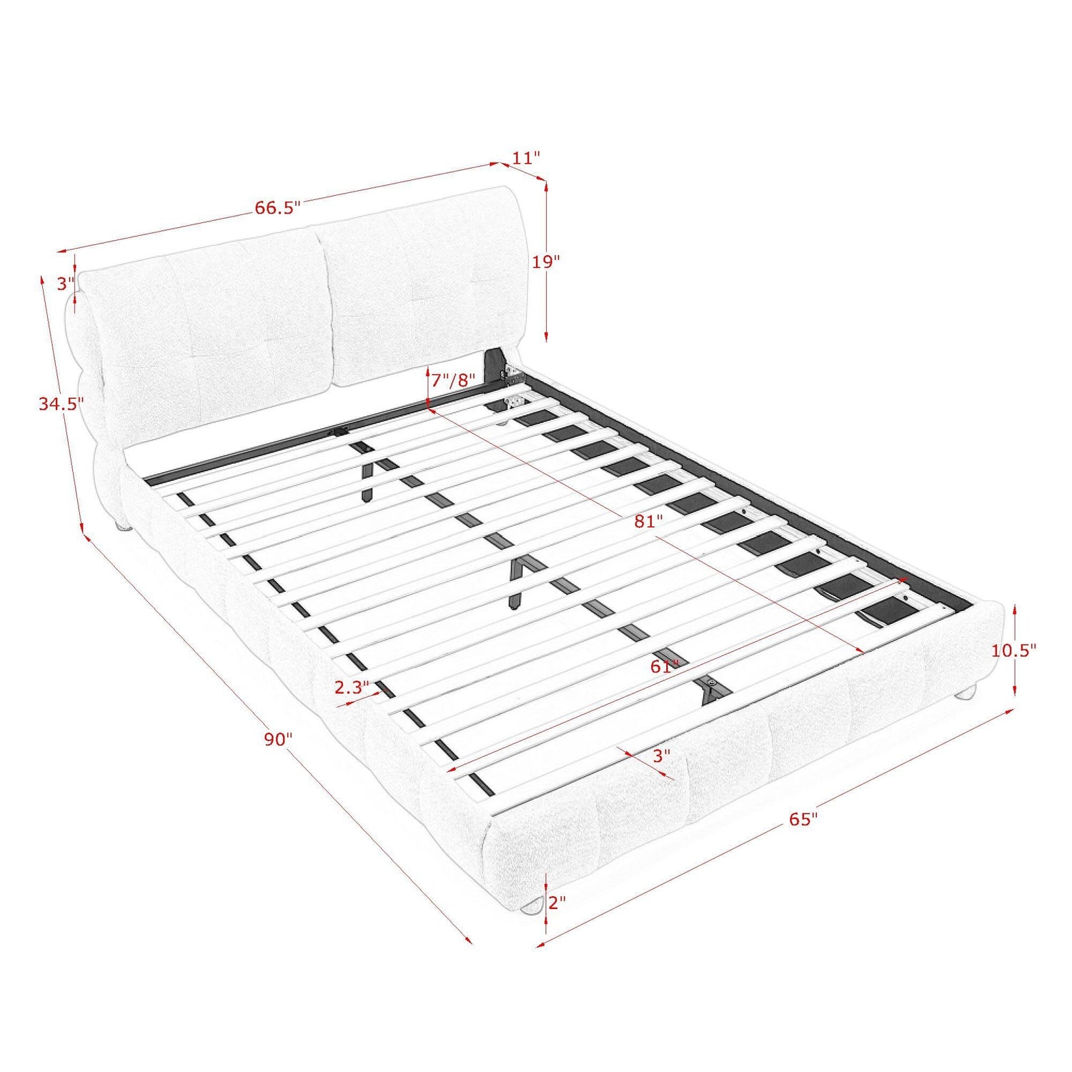 Platform Bed &amp; Upholstered Frame