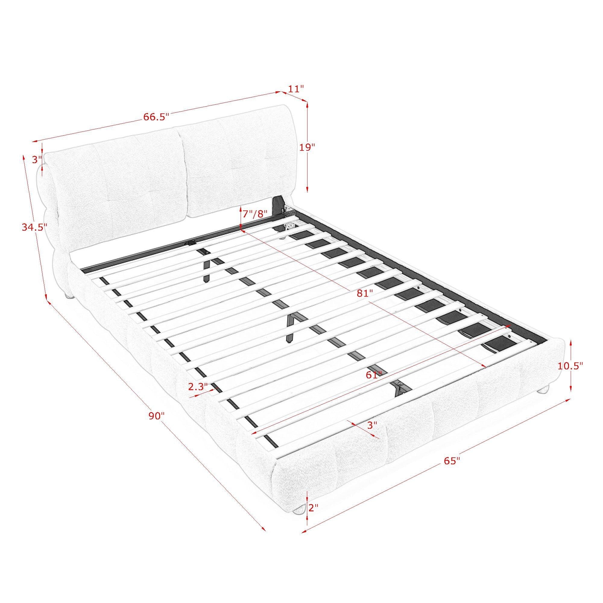 Platform Bed &amp; Upholstered Frame