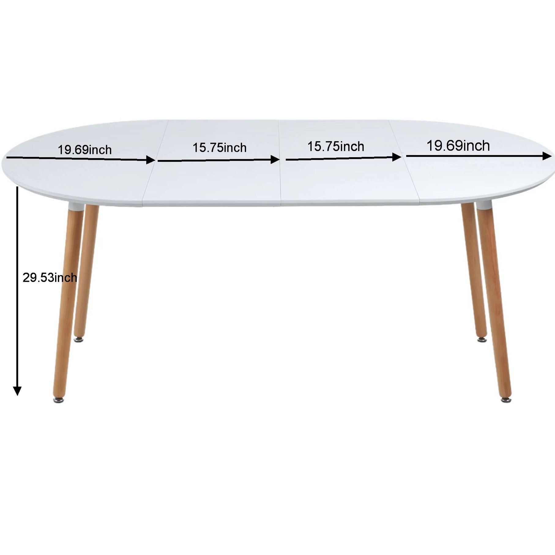 Extensible Table, Dining Table, Office Table, Coffee Table Metal Leg