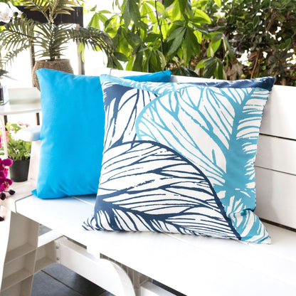 Leaf Vein Outdoor &amp; Indoor Pillow - Indigo