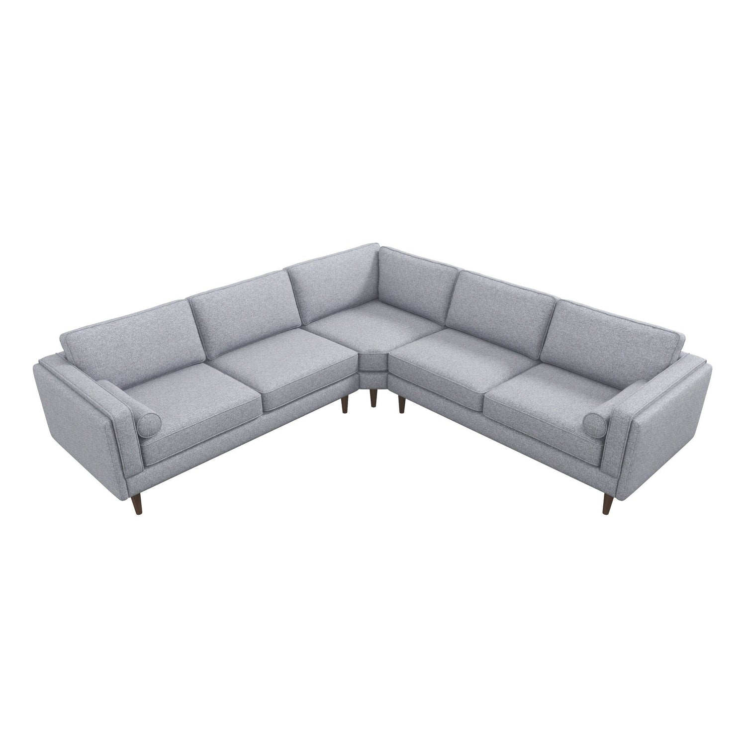 Amber - Corner Sectional Sofa - Light Gray