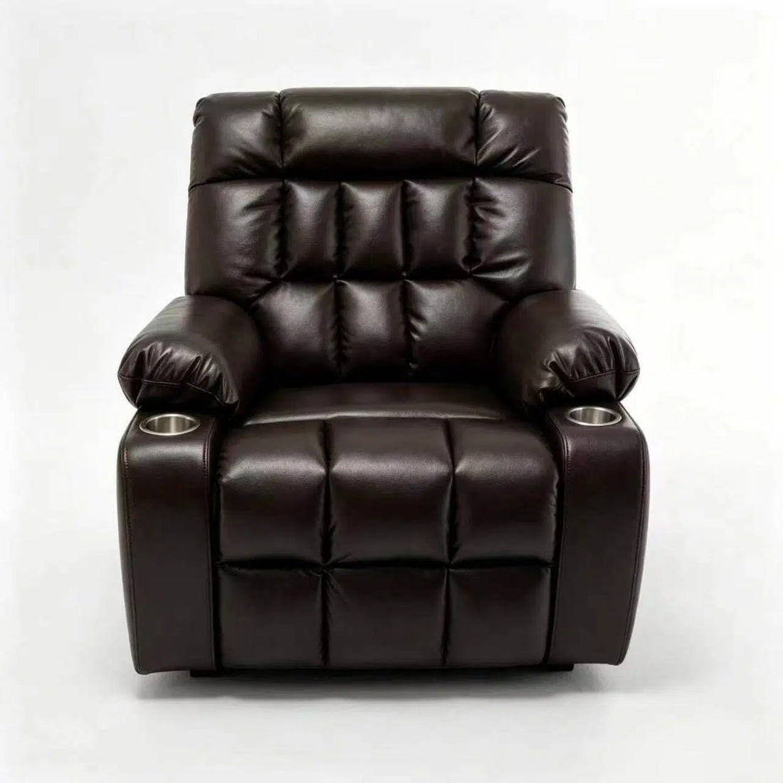 Lift Chair With Heat &amp; Massage, 2 Pockets, 2 Cup Holders, Dual Remote - Wine Red