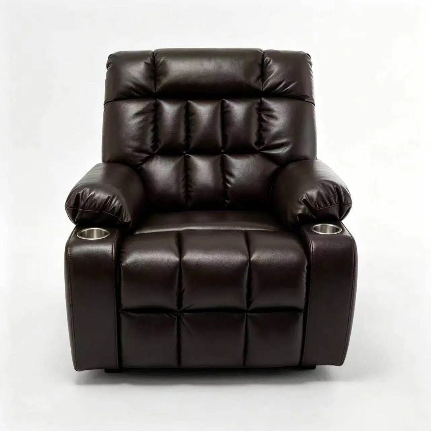 Lift Chair With Heat &amp; Massage, 2 Pockets, 2 Cup Holders, Dual Remote - Wine Red