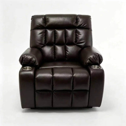 Lift Chair With Heat &amp; Massage, 2 Pockets, 2 Cup Holders, Dual Remote - Wine Red