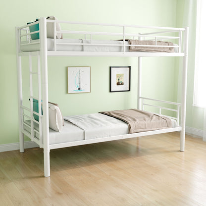 Bunk Bed For Kids, Convertible Frame With Ladders &amp; Guardrail