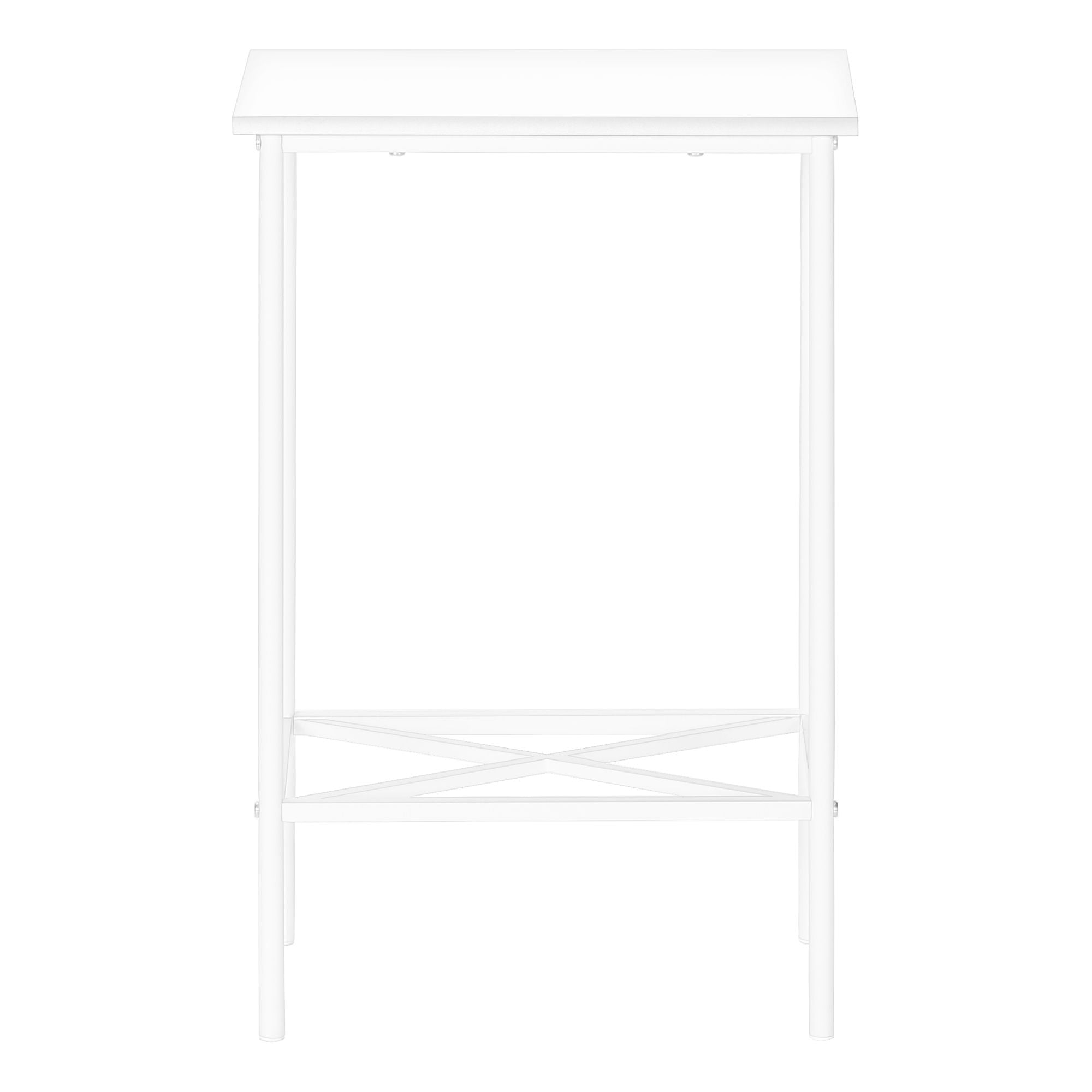 Accent Side Table, Narrow, Small, 2 Tier, Contemporary &amp; Modern